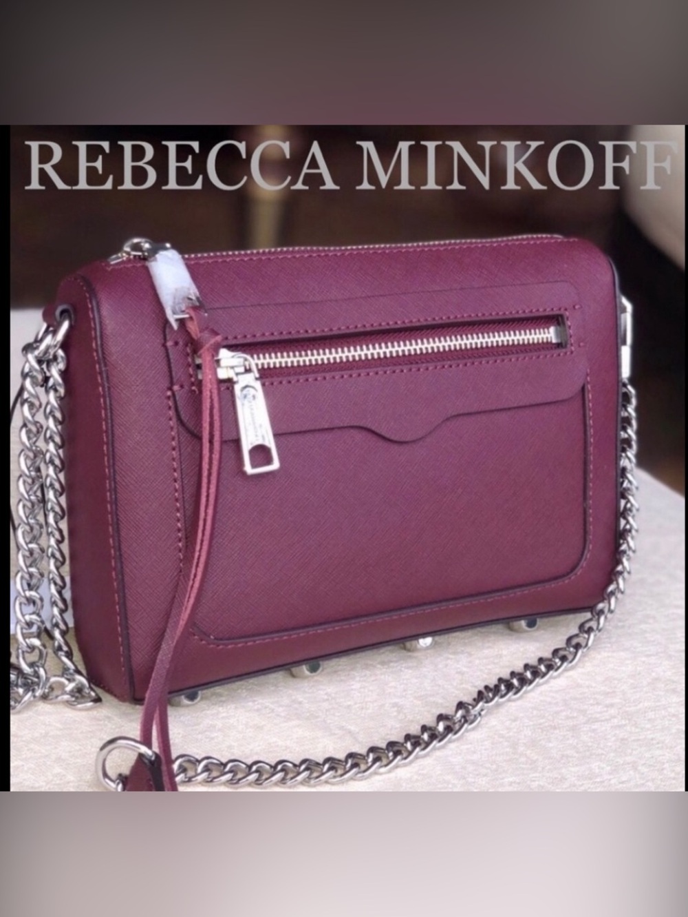 REBECCA MINKOFF crossbody bag plum burgundy